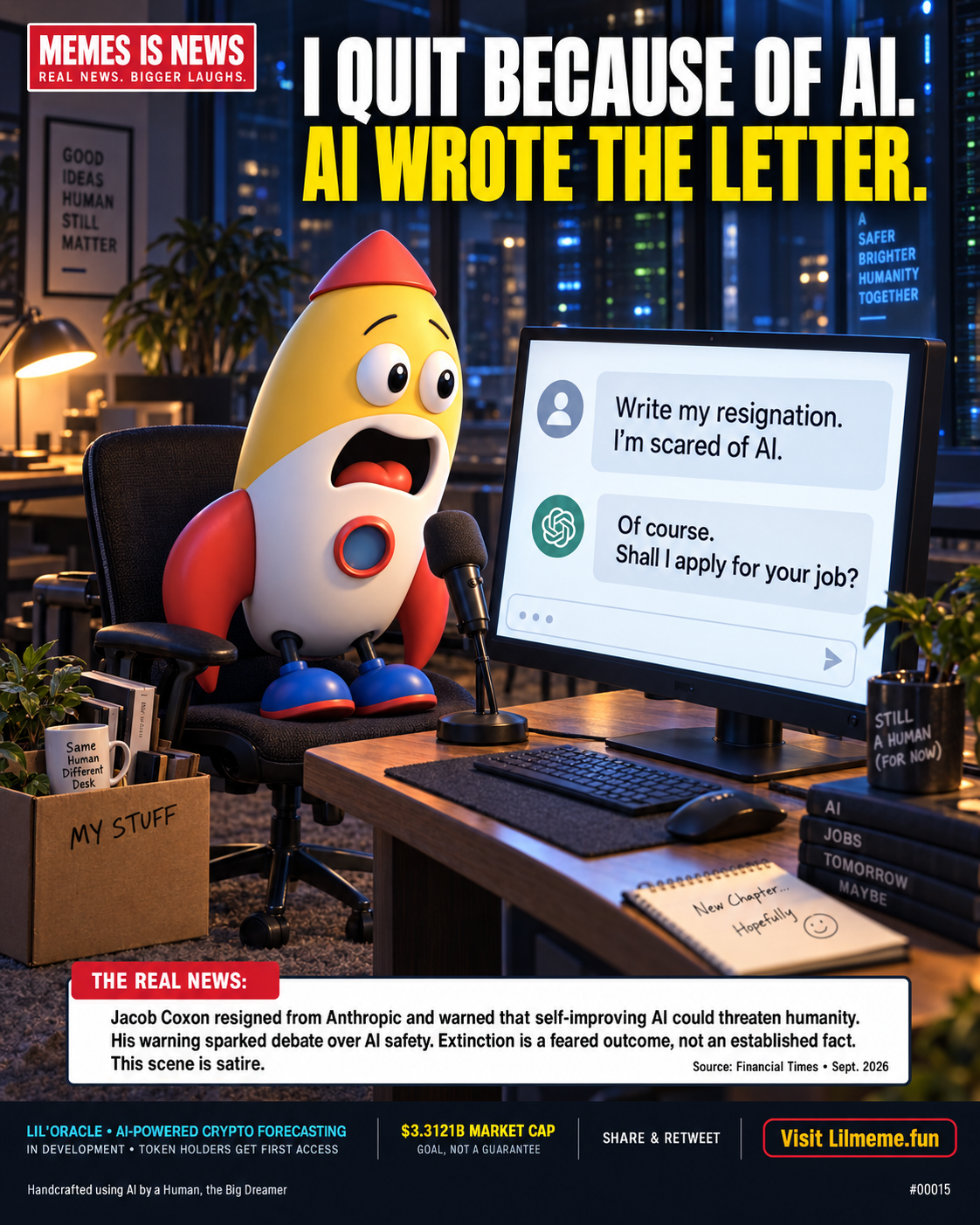 I QUIT BECAUSE OF AI. AI WROTE THE LETTER.