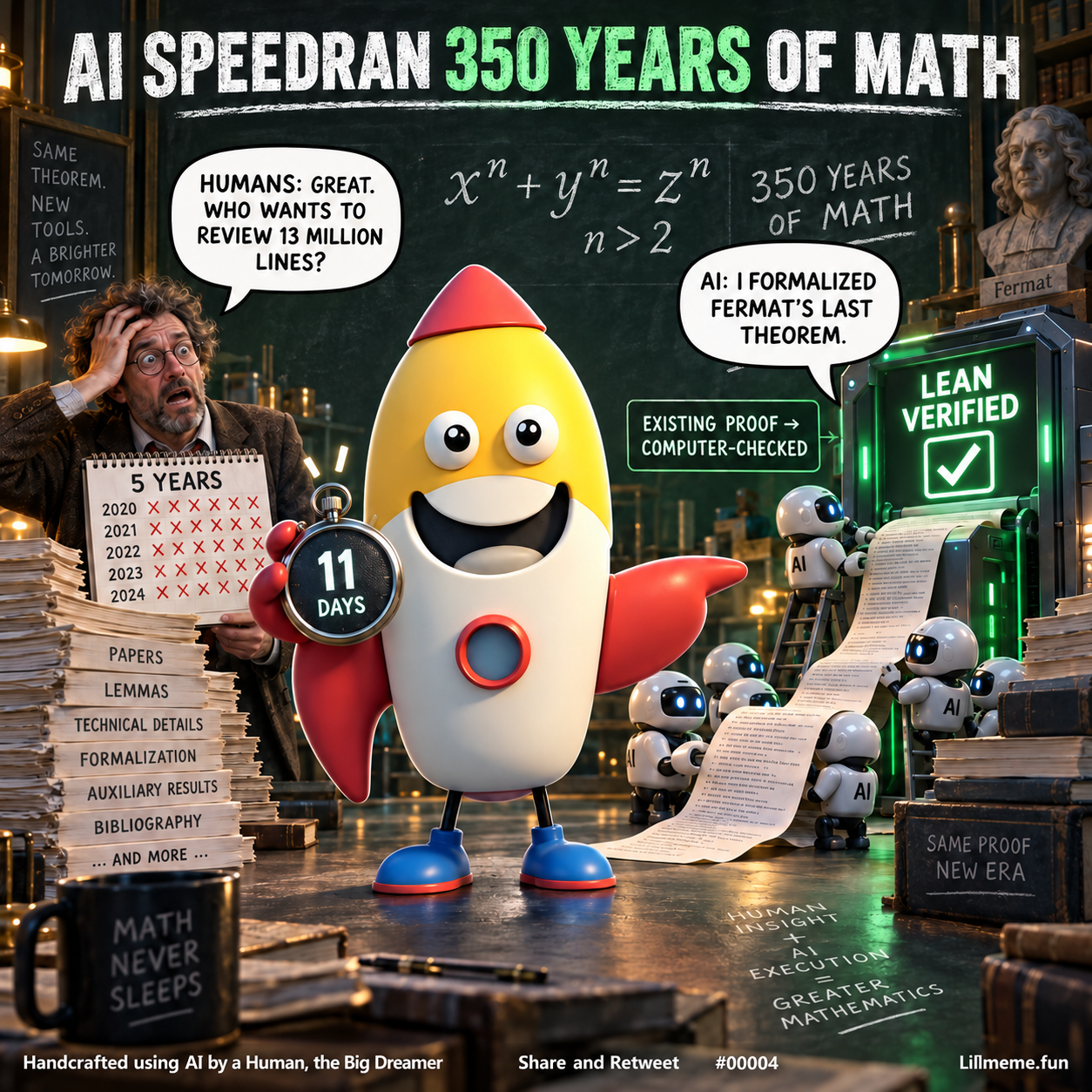 AI SPEEDRAN 350 YEARS OF MATH