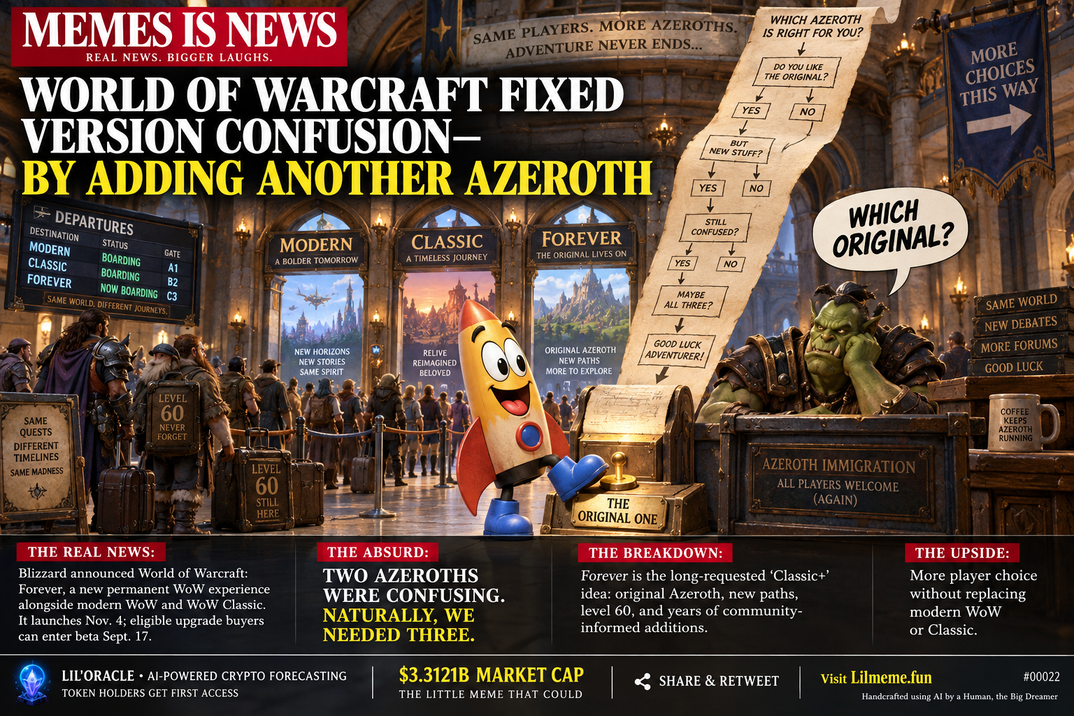 WORLD OF WARCRAFT FIXED VERSION CONFUSION—BY ADDING ANOTHER AZEROTH