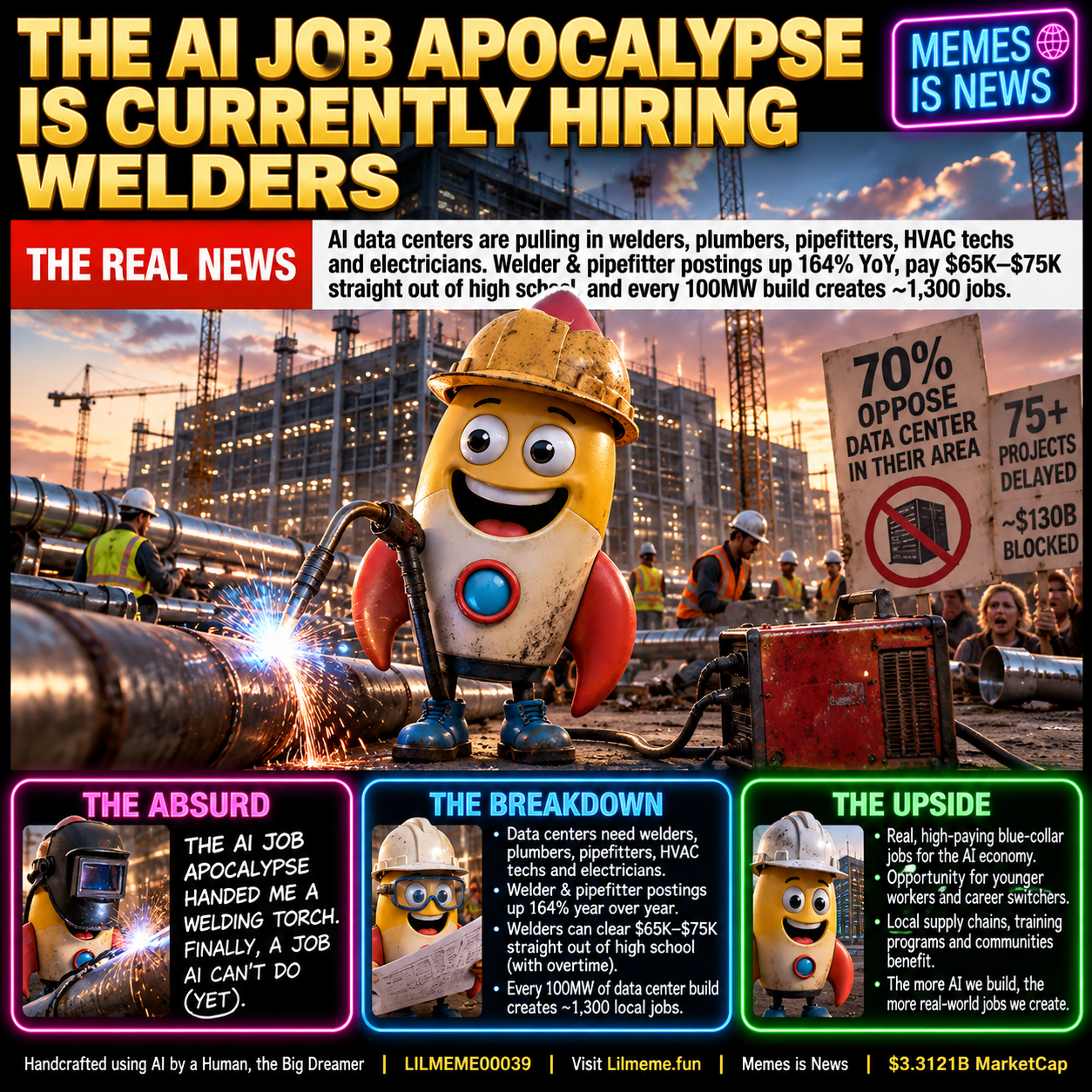The AI job apocalypse is hiring welders.