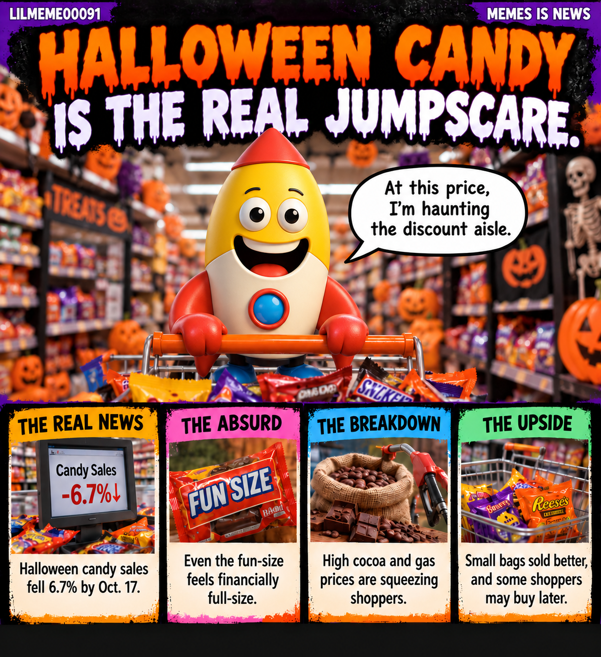 HALLOWEEN CANDY IS THE REAL JUMPSCARE.