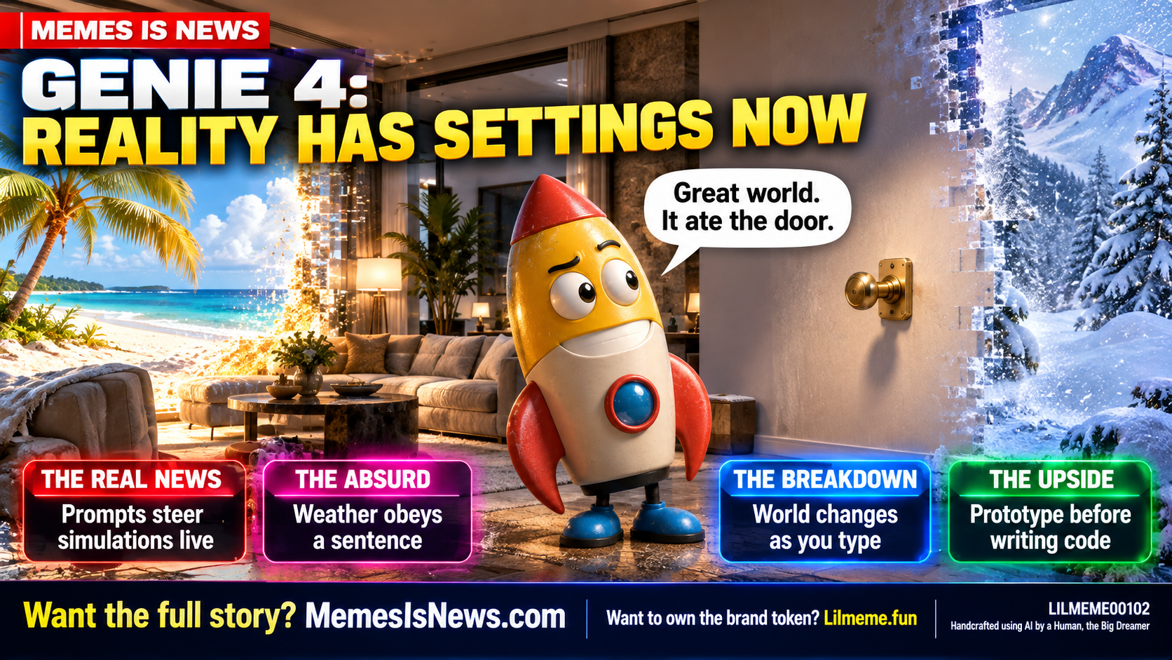 GENIE 4: REALITY HAS SETTINGS NOW