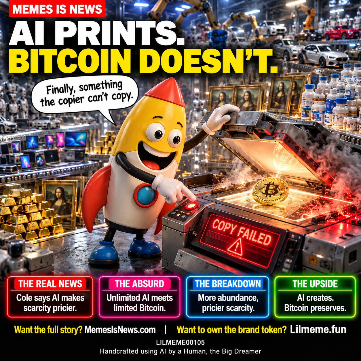 AI PRINTS. BITCOIN DOESN’T.