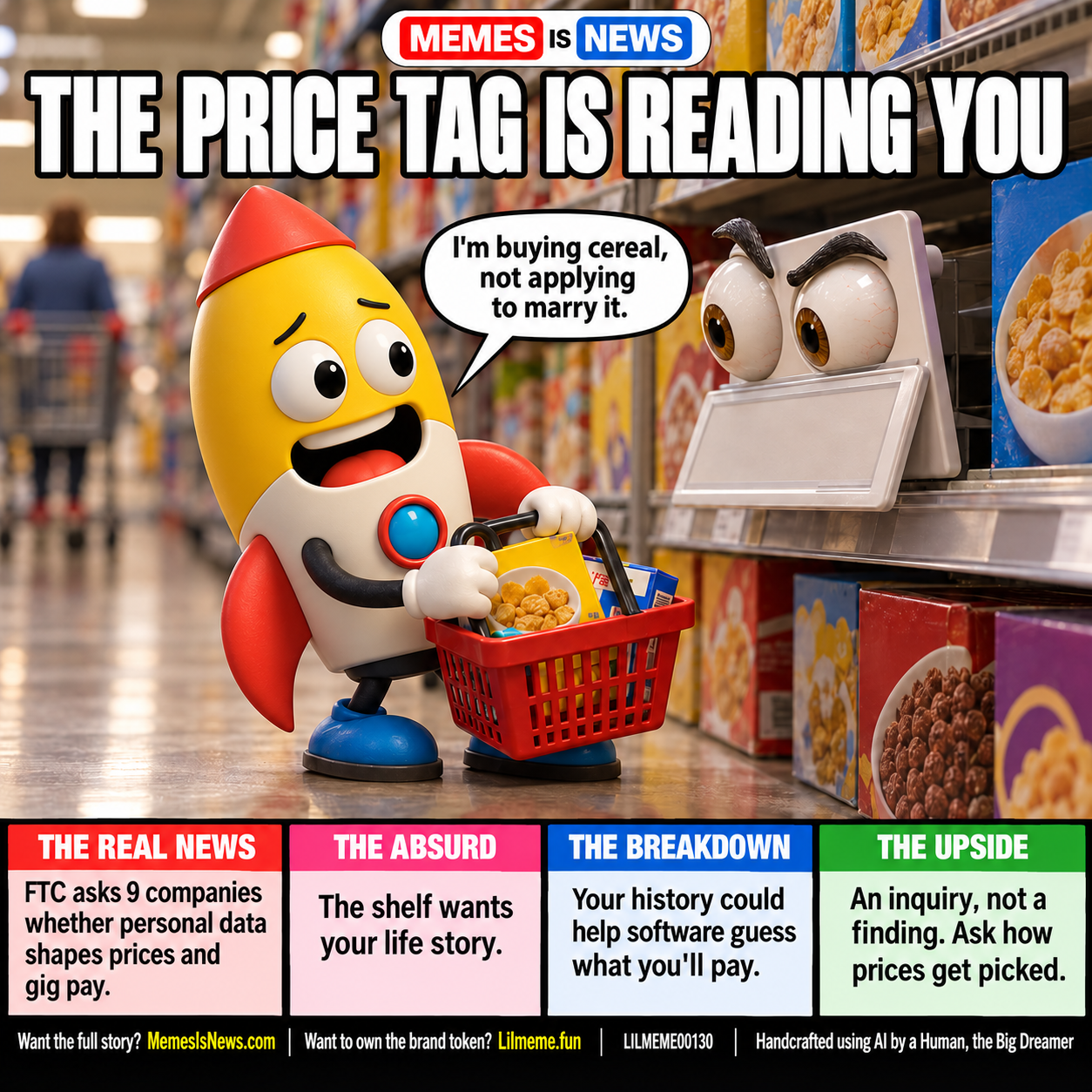 THE PRICE TAG IS READING YOU