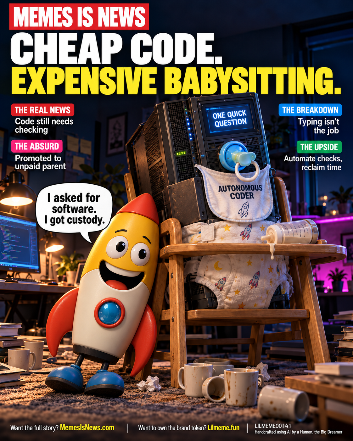 CHEAP CODE. EXPENSIVE BABYSITTING.
