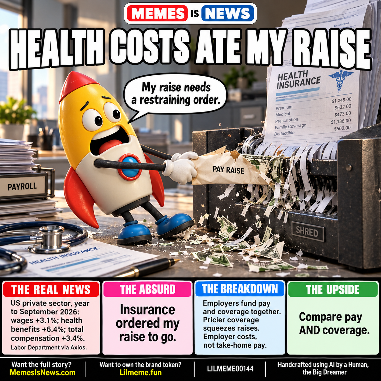 HEALTH COSTS ATE MY RAISE
