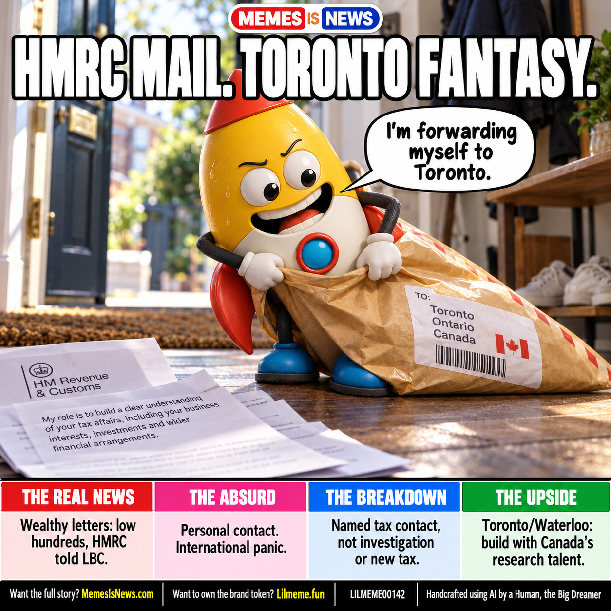 HMRC MAIL. TORONTO FANTASY.