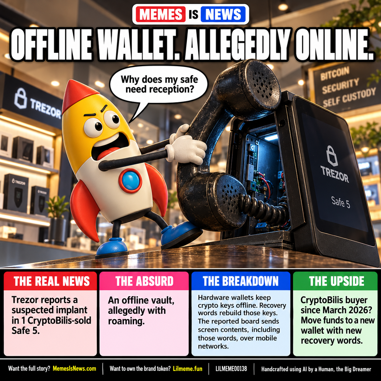 OFFLINE WALLET. ALLEGEDLY ONLINE.