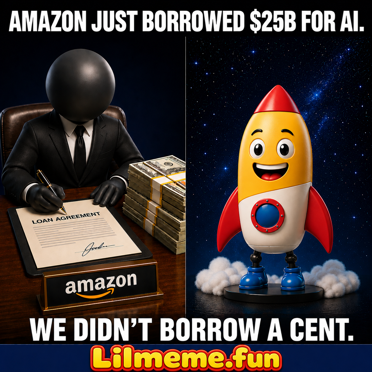 Amazon just borrowed $25B for AI. We didn't borrow a cent.