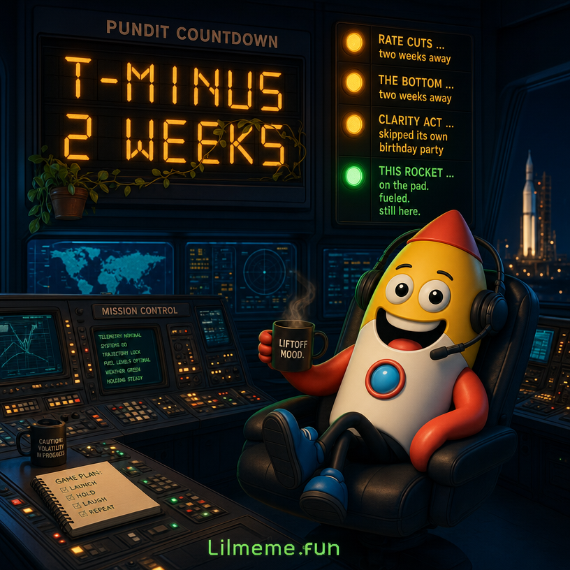 T-Minus Two Weeks: Rate Cuts, The Bottom, and CLARITY Walk Into Mission Control